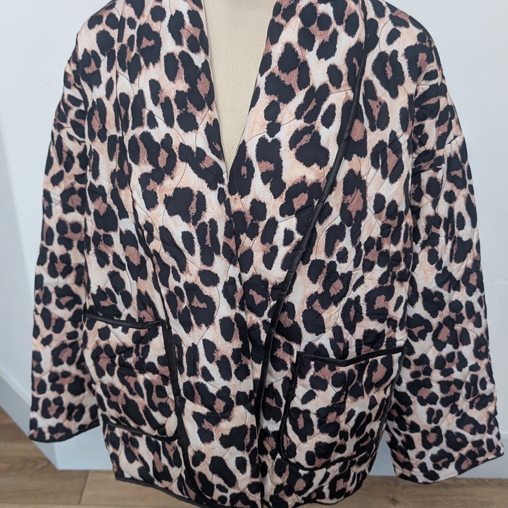 Leopard Print Bomber Jacket